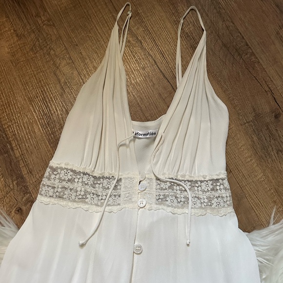 REFORMATION Shelly Dress In Ivory - Picture 11 of 12